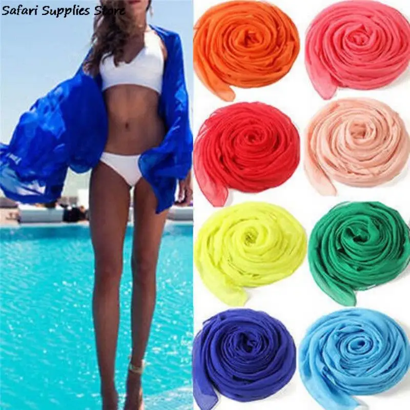 

Sexy Beach Cover Up Sarong Summer Bikini Cover-Ups Wrap Pareo Beach Dress Skirts Towel