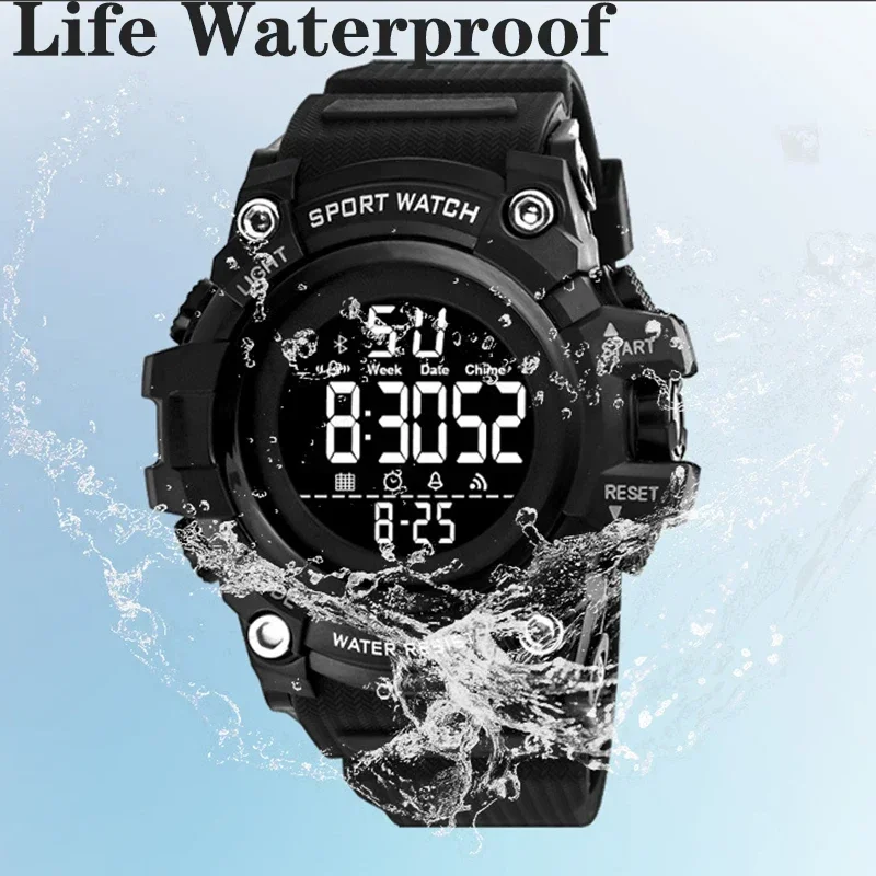 YIKAZE Military Sport Watches Waterproof Men's LED Digital Watch Big Dial Alarm Clock Multifunction Sport Watch for Man Kid Gift 5