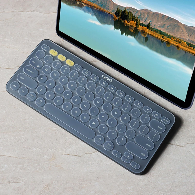 로지텍 K380 무선 다채로운 미국 소프트 실리콘 필름 케이스 슬림 얇은 보호 커버에 대 한 무선 키보드 커버