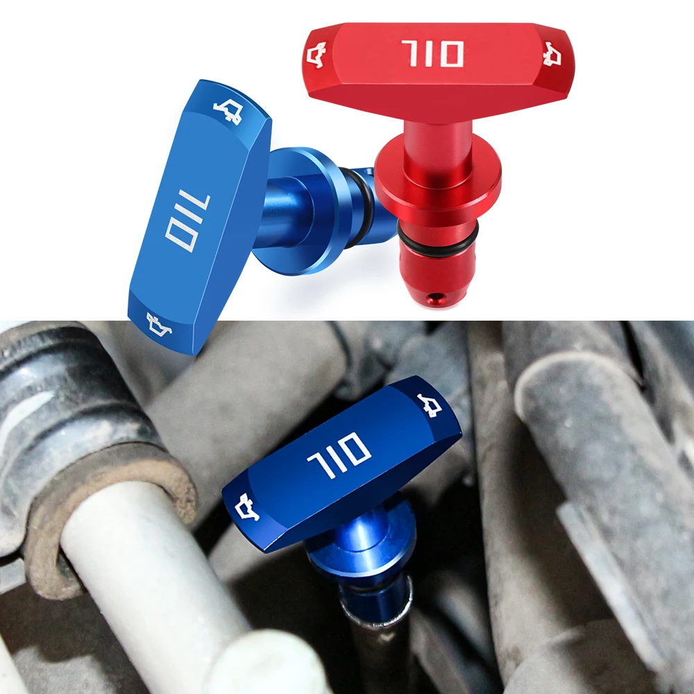 Car Oil Dipstick Pull Handle Aluminum Billet Auto Replacement Modification Decoration