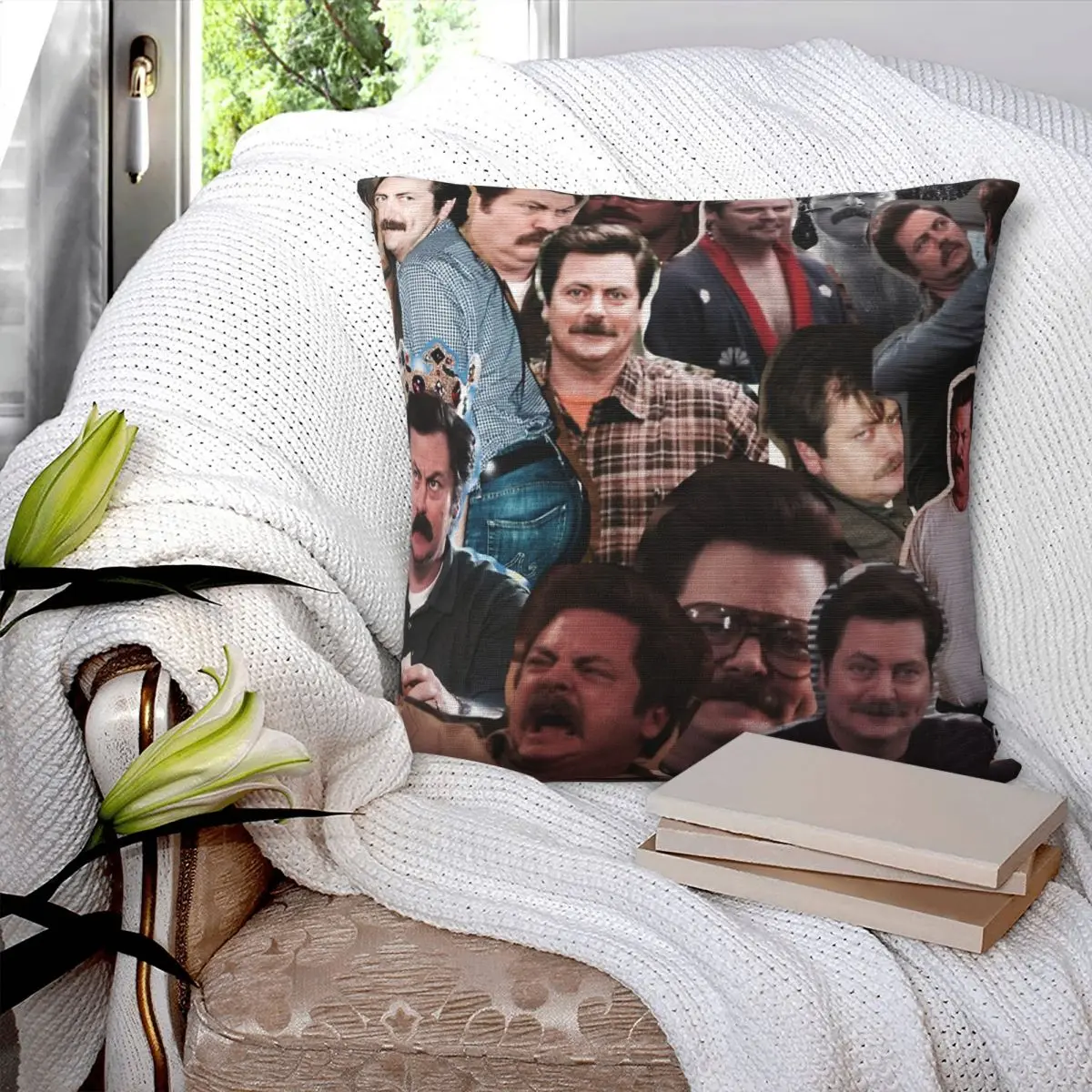 

Ron Swanson - Parks And Rec Pillowcase Printed Cushion Cover Sofa Waist Pillow Pillow Cover
