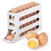 4 Tier Egg Storage Box Organizer for Refrigerator Rolling Egg Organizer Holder Fridge Storage Organizer Food Storage Container 1