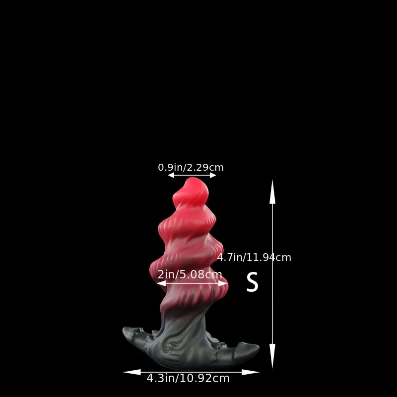 Spiral Wearable Anal Plug Anal Dildo with Powerful Suction Cup - Safety Silicone Dildo, Gay and Lesbian Adult Sex Toys