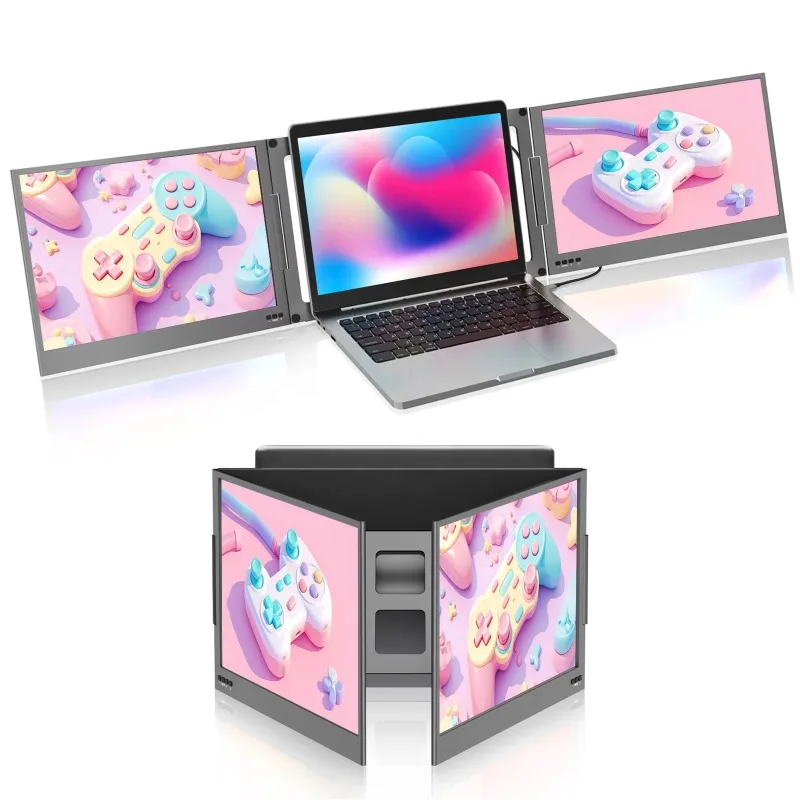 FHD 15.6inch Large Size 16:9 Dual Screen Portable Laptop Screen Extender for Notebook Laptop Type-C Connection