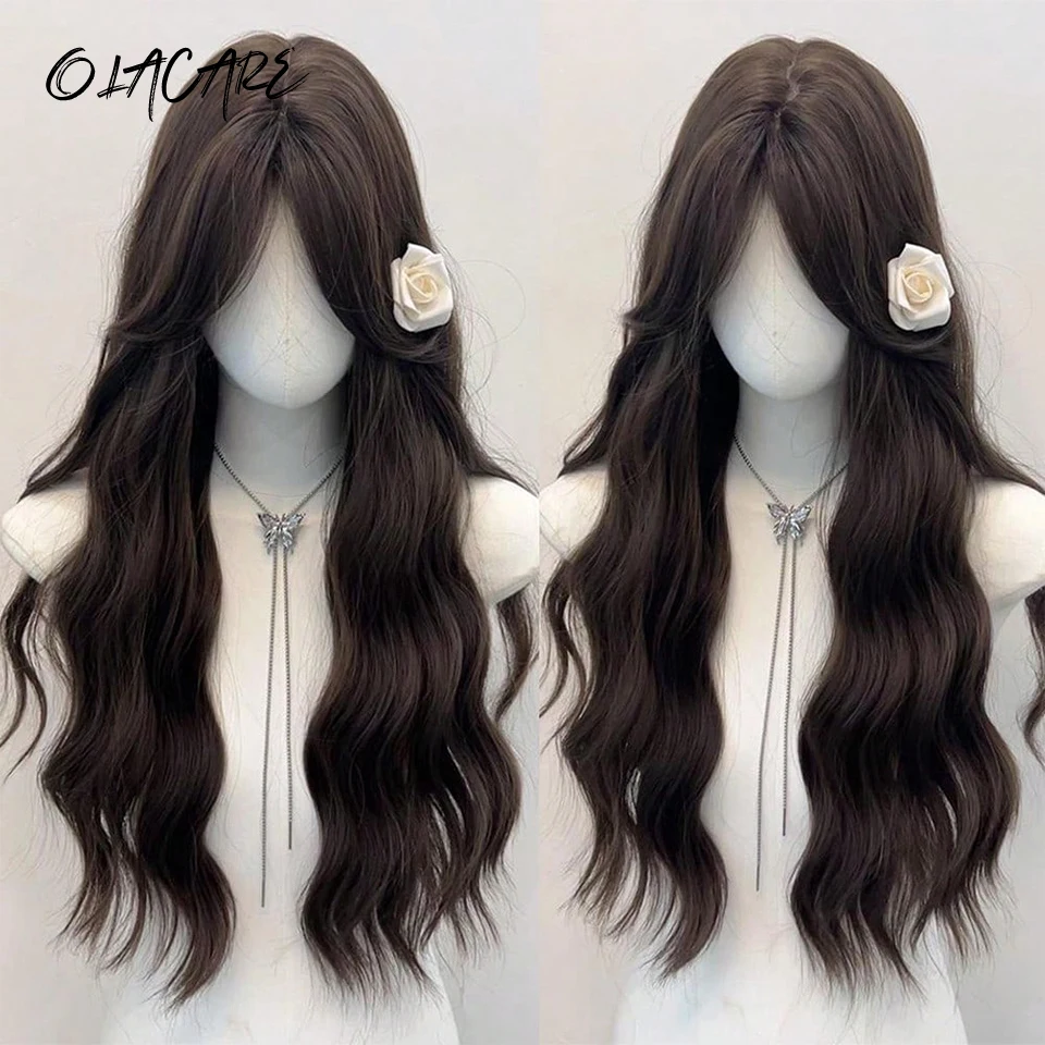 Brown Synthetic Long Curly Wig for Women