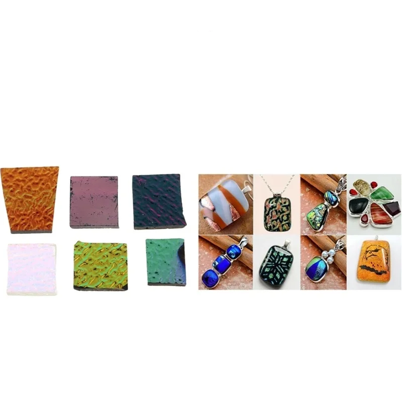 Dichroic 유리 스크랩 융합 유리, DIY 주얼리용, COE 90 융합 유리, 로트당 5 봉지