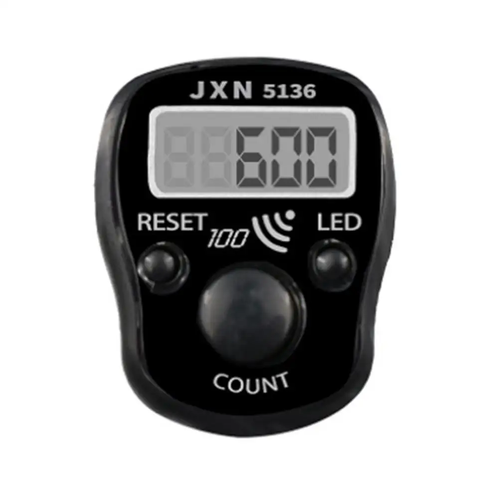 Hand Tally Counter Handheld Electronic Counter Tasbeeh Finger Digital Bead Timer LCD Digit Display