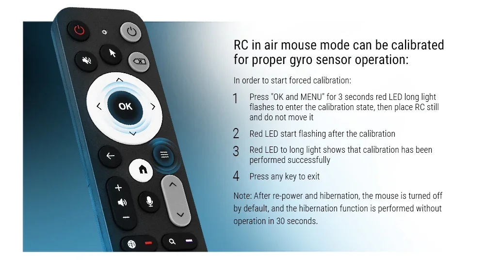 Original UGOOS BT Voice Remote Control Replacement Gyroscope Air Mouse for Ugoos