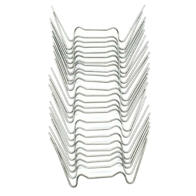25Pcs U-Shaped Steel Garden Piles Stainless Steel Greenhouse Fixing Clips Garden Nail For Weed Fabric Landscape Anti-Bird Net