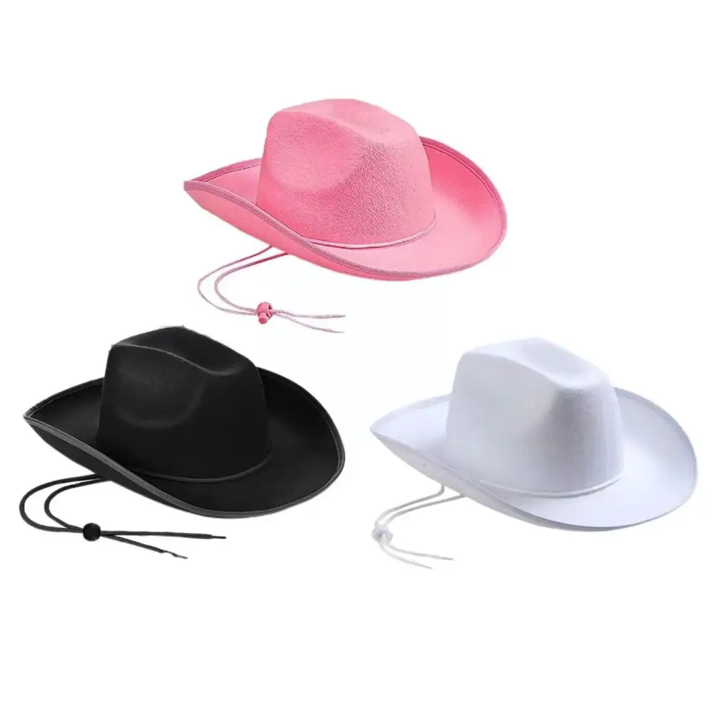 Cowboy Hat Felt Princess Hat Performance Bound Western Cowgirl Hat Bachelorette Birthday Party Costume Accessory 2
