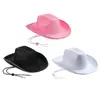 Cowboy Hat Felt Princess Hat Performance Bound Western Cowgirl Hat Bachelorette Birthday Party Costume Accessory 2
