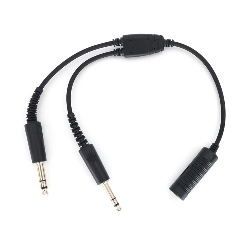 Airbus Headset Adapter 7.1mm Female Connector Double Plug Cable Aviation Cable