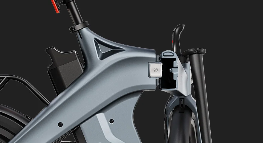 DYU T1 Elektrofahrrad 250W Bürstenloser Motor 36V 10AH Lithium-Batterie Magnesiumlegierung Rahmen Erwachsenen-Klapp-E-Bike mit 20-Zoll-Reifen – Detail 4