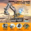 RC Excavator 17CH Remote Control Truck 2.4G RC Crawler Engineering Vehicle Excavator Truck Radio Control Construction Car Gifts 3