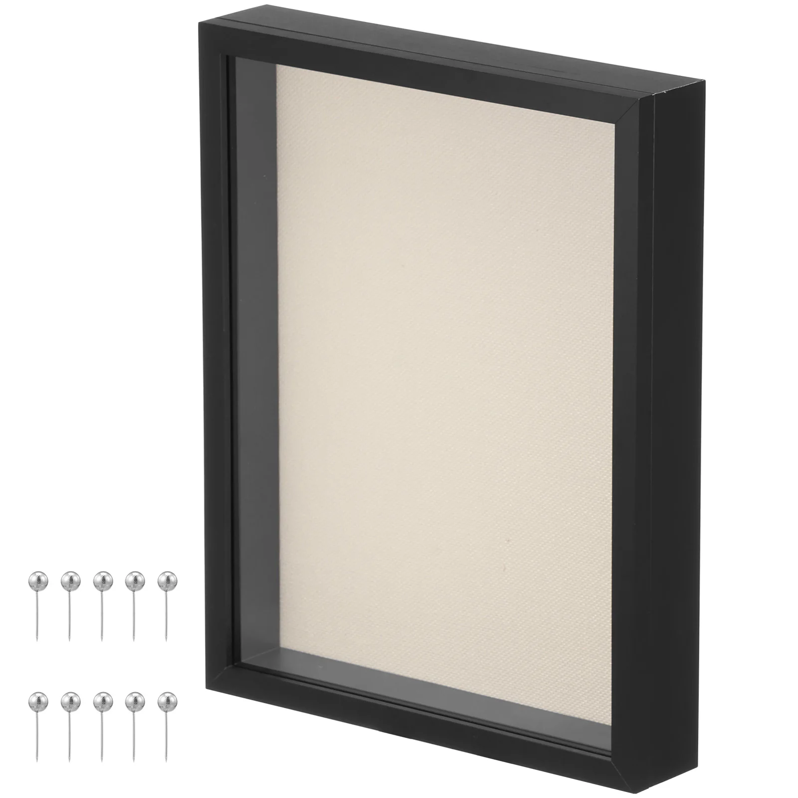 תיבת זיכרון עץ לפתיחה קדמית עם מגנט לתצוגת צלליות לתמונות 3D Itme עם מסגרת זיכרון ופין בגודל 11x14 אינץ'