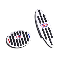 AMBERMILE Non-Slip Car Pedal Cover Set - Premium Footrest, Gas, Brake, and Clutch Enhancements (Union Jack 2pcs)