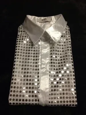 Children's Show Shirt Sparkling Sequins Stage Costumes Dancing Chorus Shirt Men Show