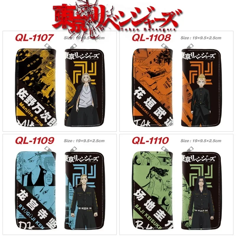 Tokyo Revengers Portafoglio Con Cerniera A Colori Portafoglio Con Fermasoldi Portafoglio Per Biglietti Anime Portafoglio Lungo Con Pochette Portamonet
