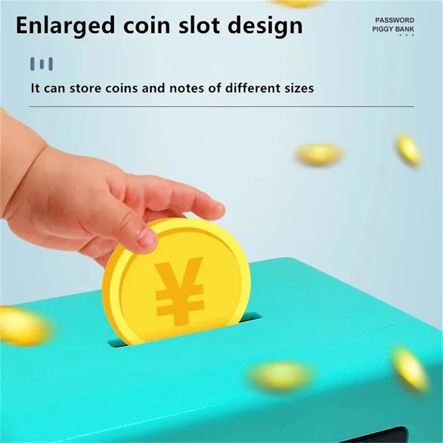 1pc Mini Atm Rotating Password Coin Bank Cash Storage Box Piggy Bank Automatic Deposit Banknote Coin Saving Birthday Gift 3