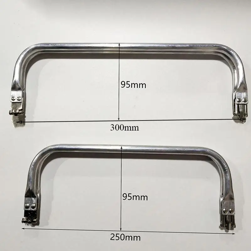 가방액세서리 실버 금속 가방 프레임 지갑 배낭 핸드백, 지갑 프레임 금속 알루미늄 튜브 프레임 가방 핸들 액세서리 가방 부품