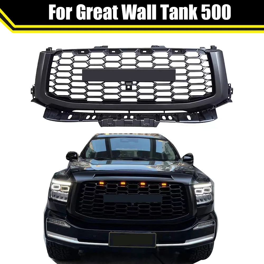 

Off Road Grille Fit For Great Wall Tank 500 Modification NG Grills Front Face Cellular Air Intake Grilles ABS Mesh Guard Grid