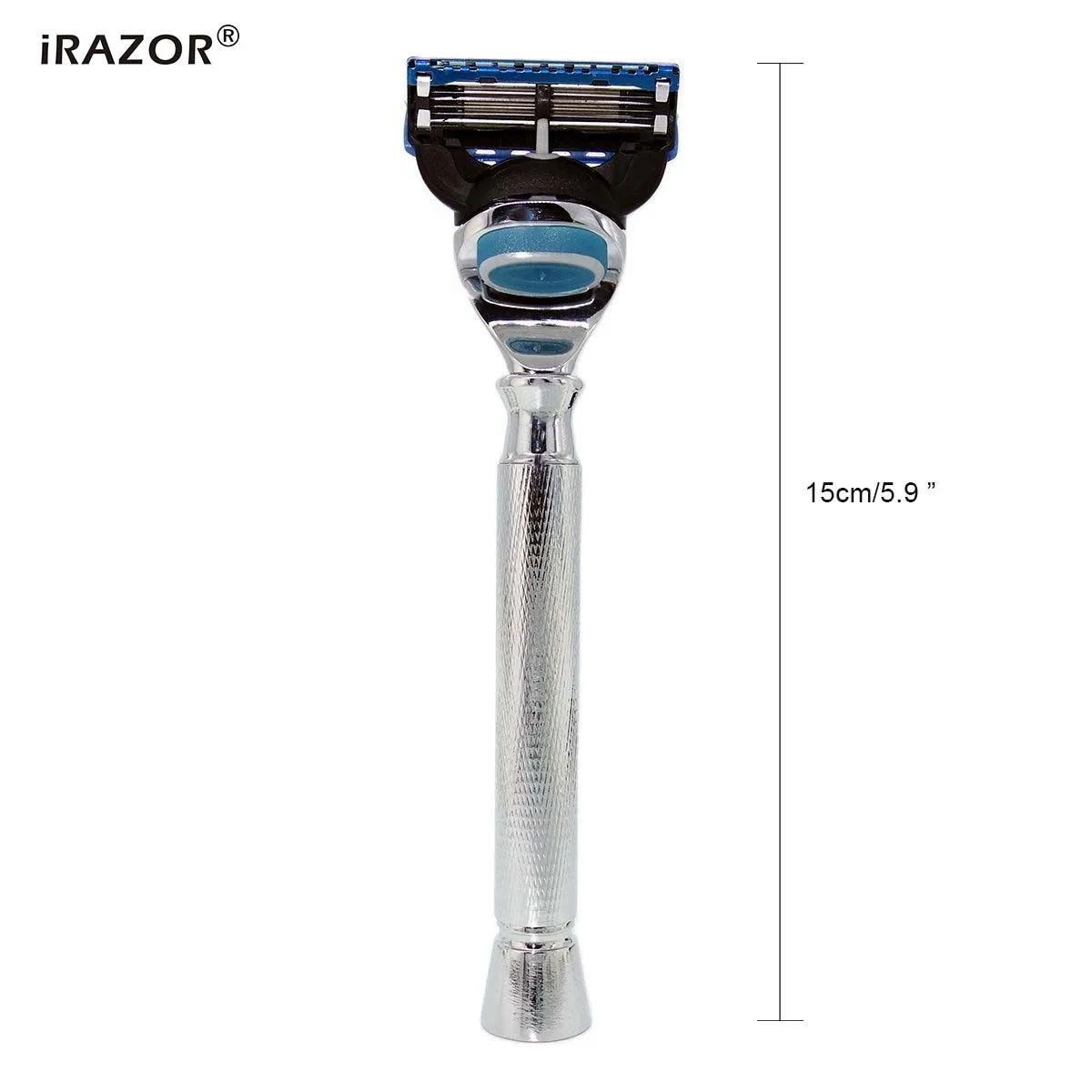 iRAZOR New Diamond Grip Men\'s Manual 5-Layer Fusion Razor Daily Grooming Comfortable Shaver Gift for Busband Father Boyfriend