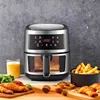 New 8L Stainless Steel Large-Capacity Air Fryer Household Visual Electric Oven Oil-Free Multifunctional Home Black White Green 6
