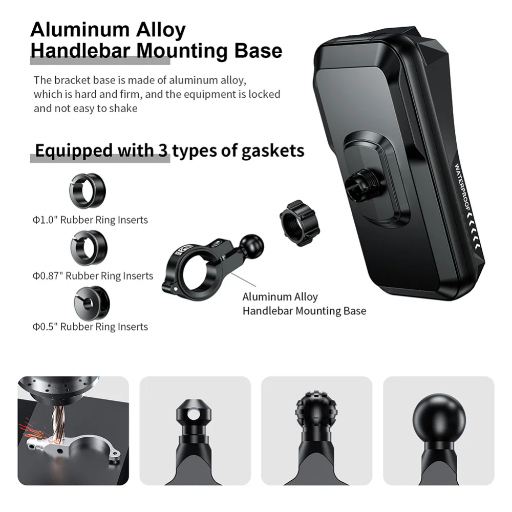 Waterproof Handlebar Phone Holder and Case for Bikes and Motorcycles