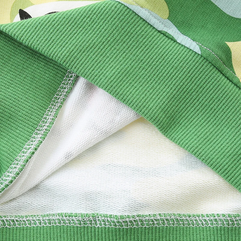 Green Toddler Baby Boys Kids Clothes 2025 Autumn Spring Children's Clothing Cartoon Tigers Camouflage Sweatshirts Tops