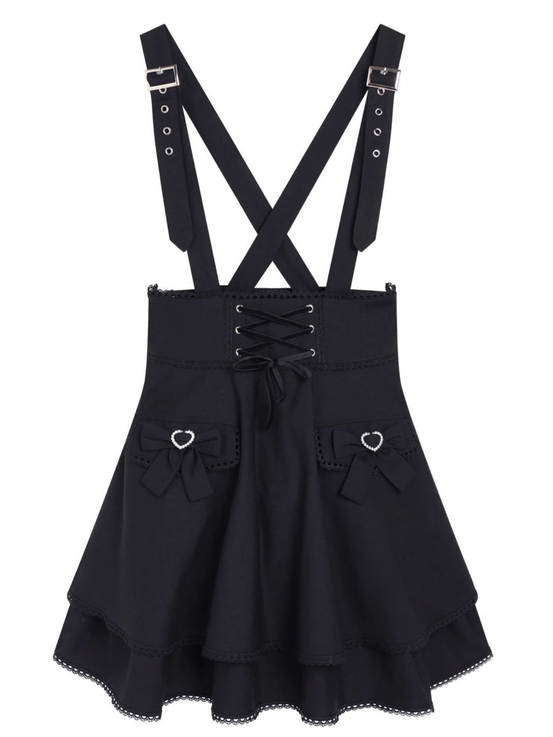 Japanese Mine Style Ruffled Bow Off Shoulder Long Sleeve Doll Collar Shirt Tops High Waist Lace-up A-line Suspender Skirt Women