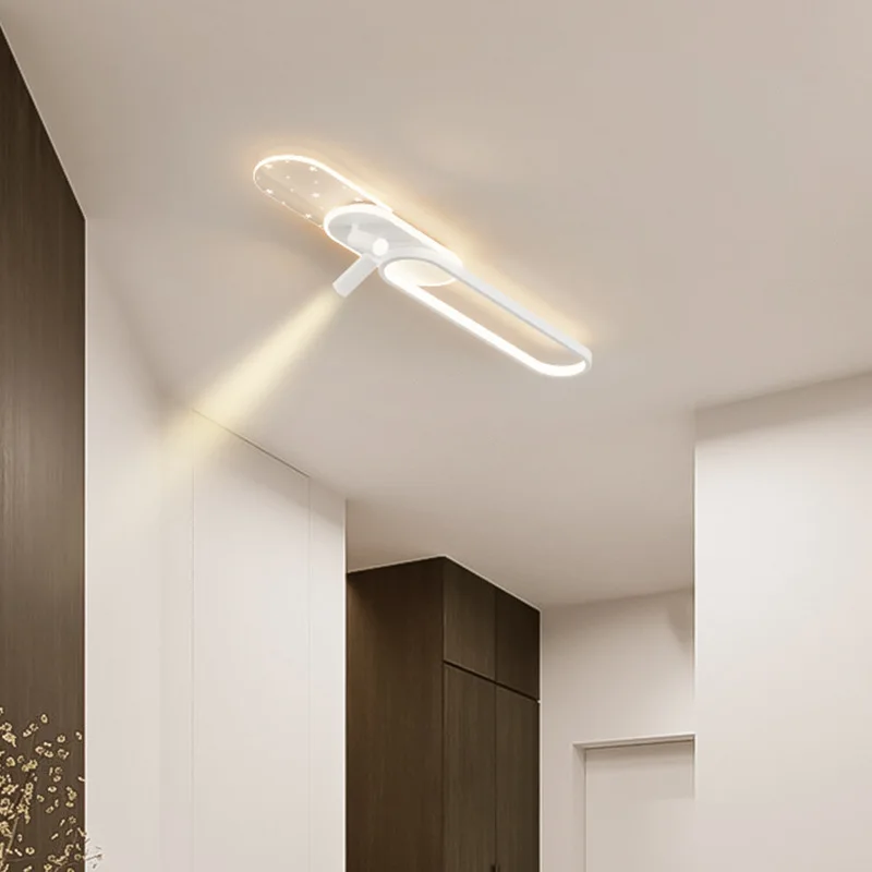 Modern LED Ceiling Lamp with Spotlight Aisle Chandeliers for Living Room Bedroom Cloakroom Corridor Home Decor Lighting Fixture
