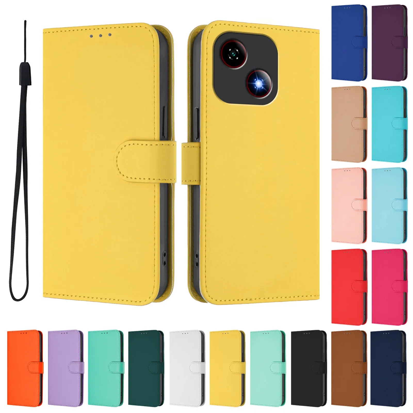 Leather Wallet Magnetic Flip Phone Case with Stand Functionality