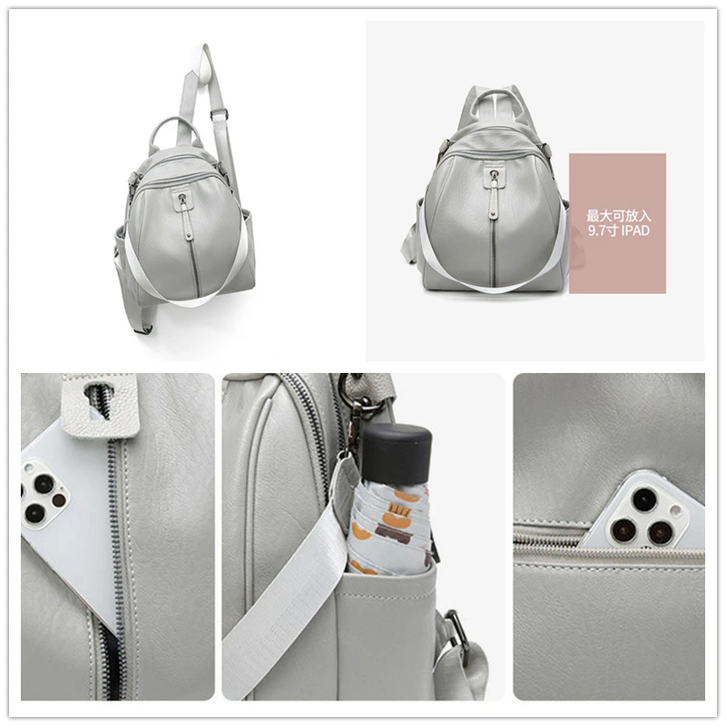Vintage Backpacks Women Fashion Bags Genuine Leather Small Backpack Aesthetic Lady Travel Bag Casual Backbag Cute Design Luxury 3