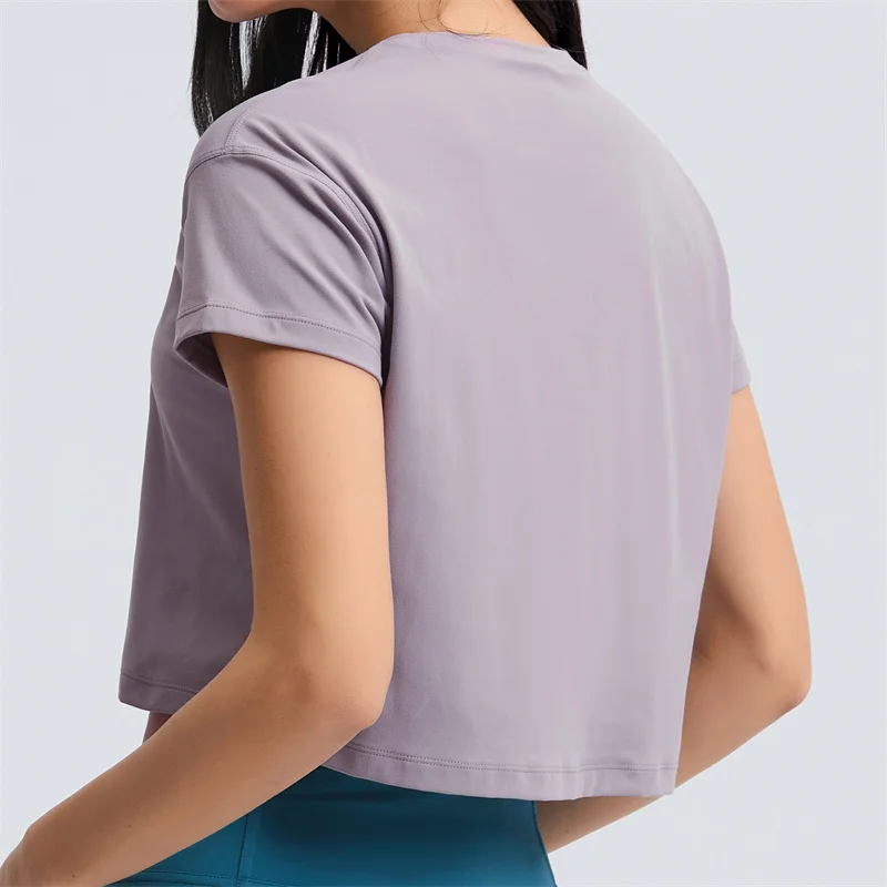 Nepoagym COURAGE Lightweight Brushed Women's Summer Tops Short Sleeve Crop Casual Woman Top Shirts Loose Fit Workout T-shirts