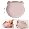 1PC Silicone Baby Dishes Suction Dining Plate Cartoon Bear Shape Baby Plates Eating Training Baby Food Storage Kids Tableware 6