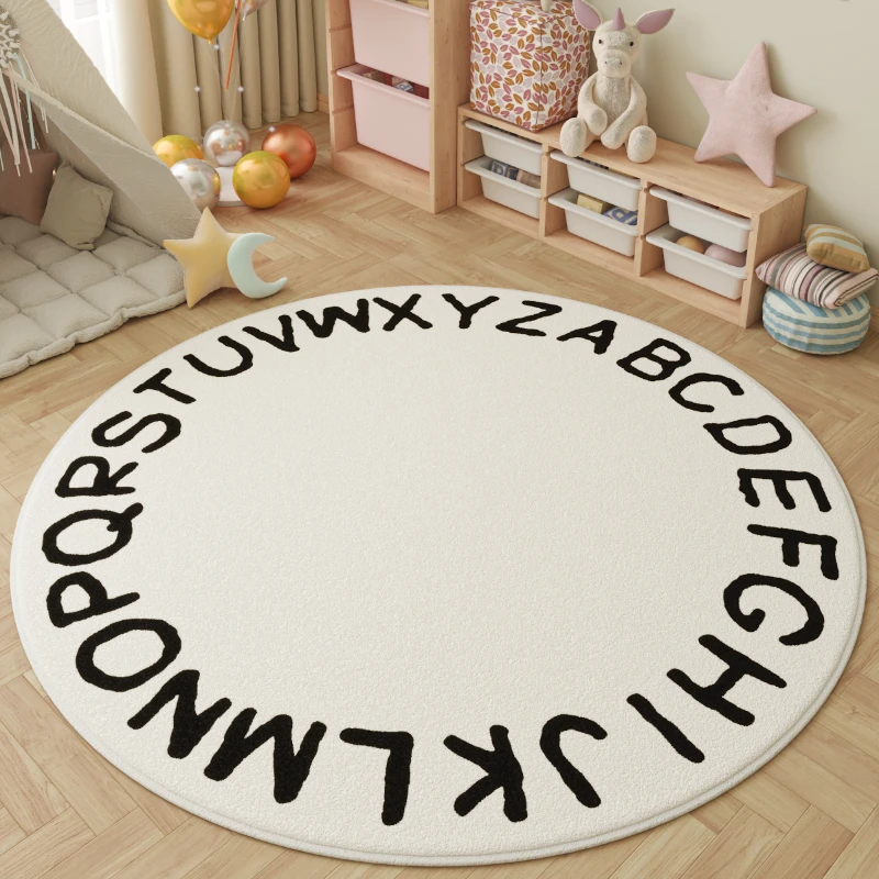 Cartoon Style Living Room Decoration Carpet Fluffy Soft Plush Rug Color Round Rugs for Bedroom Large Area Thick Lounge Floor Mat living room carpet
