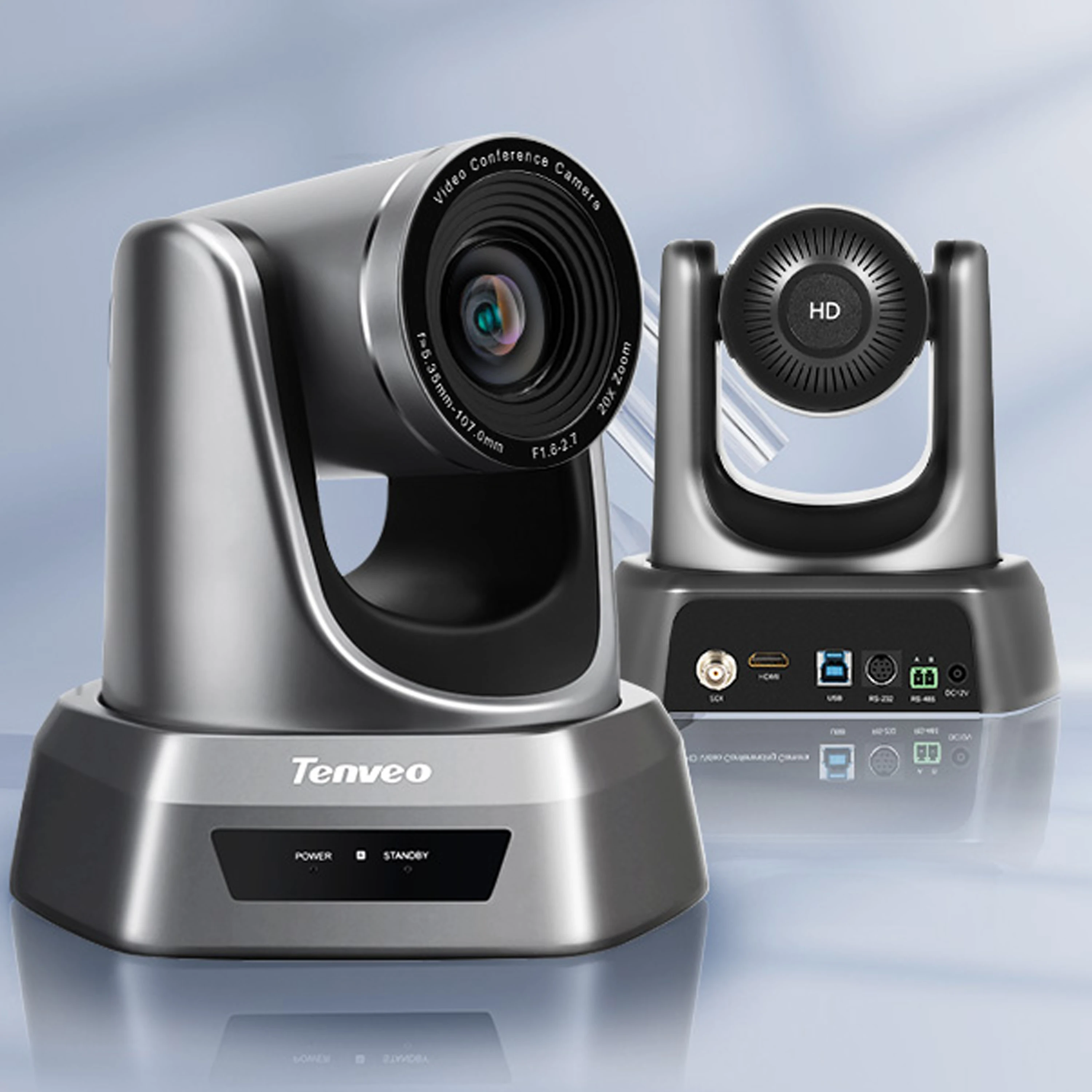 TEVO-NV20A 20배 광학 줌 1/2.9 CMOS 센서 회의용 PTZ 카메라 F=5.35-107.0mm 렌즈 1080P USB//SDI 출력 지원