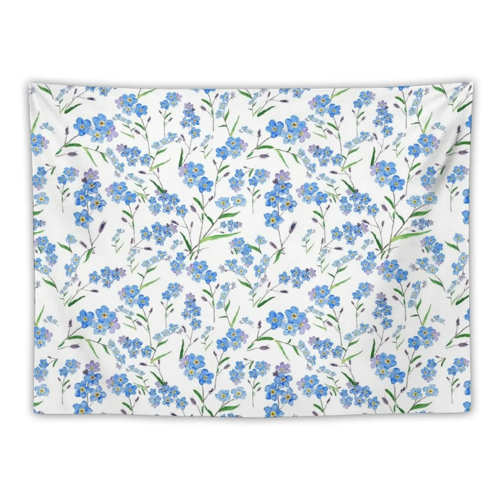 

blue forget me not pattern watercolor Tapestry Home Decor Accessories Home Decoration