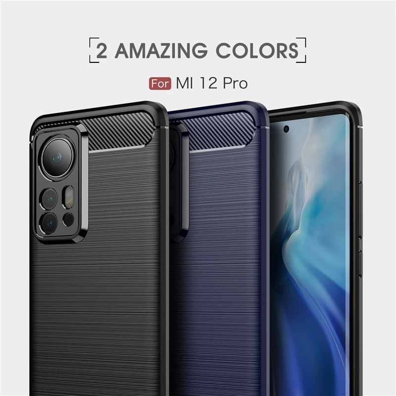 For Xiaomi 12 Pro Case Silicone Shell Soft Fundas Rubber Protective