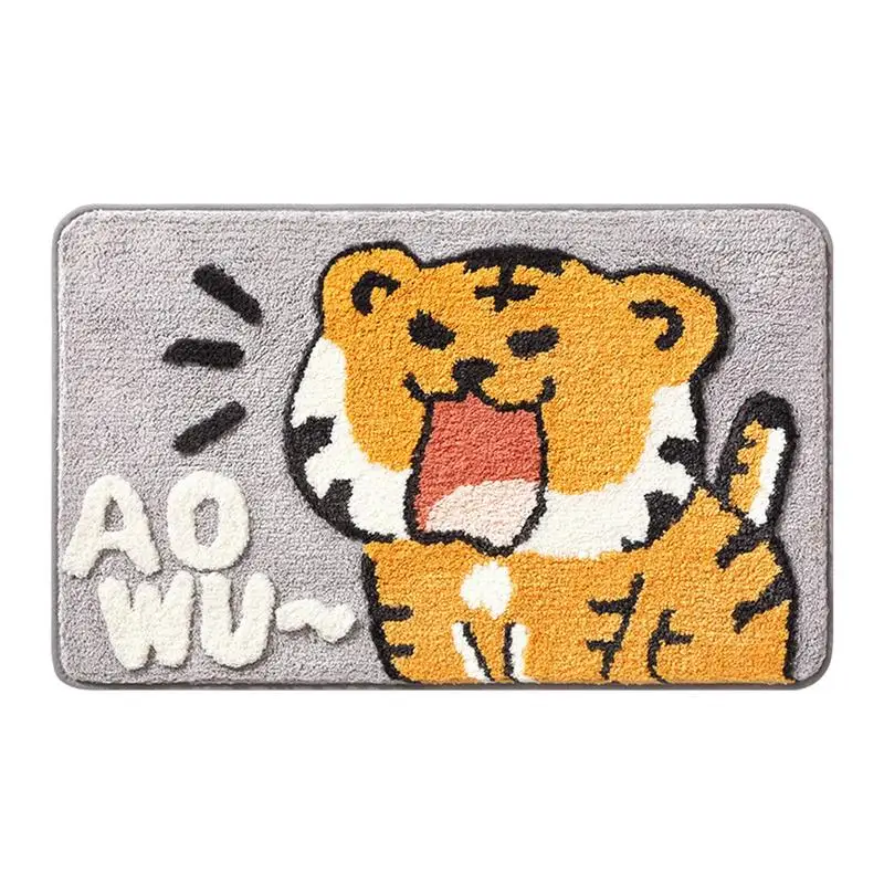 

Tiger Bathroom Rug Non-Slip Entryway Door Mat Water Absorbent Shower Rug Entryway Door Mat Bathroom Rug For Bedroom And Living