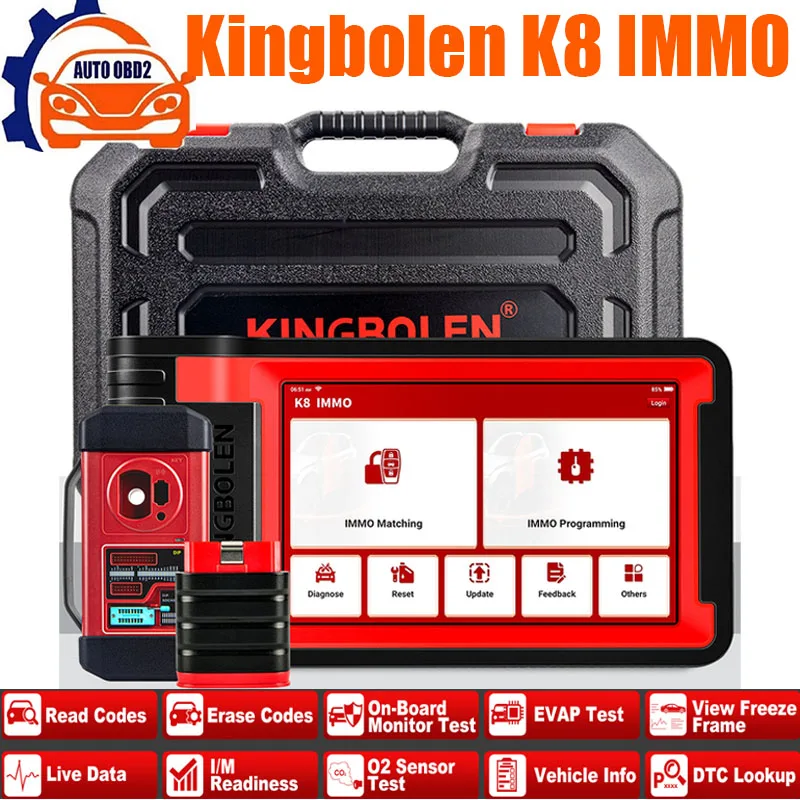 

KINGBOLEN K8 IMMO X-PROG3 Key Programmer OBD2 Diagnostic Tools 24 Reset ECU coding Anti-Theft Programming Auto Scanner X431 IMMO