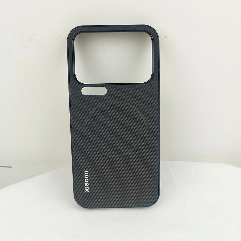 Magnetic Carbon Fiber Texture Phone Case with Wireless Charging Capability