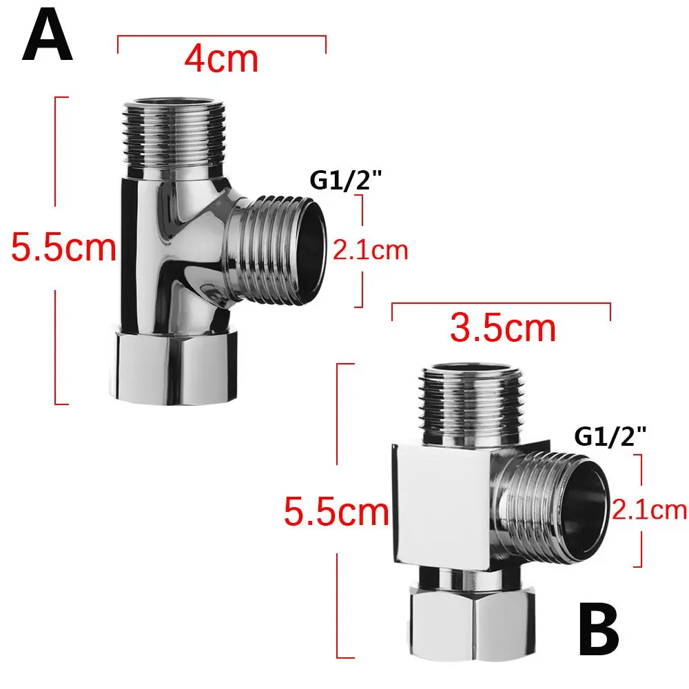 Brass 3-way Bathroom Supplies Connect Shower Head Diverter Valve Faucet Adapter Kitchen Sink Splitter Water Tap Connector