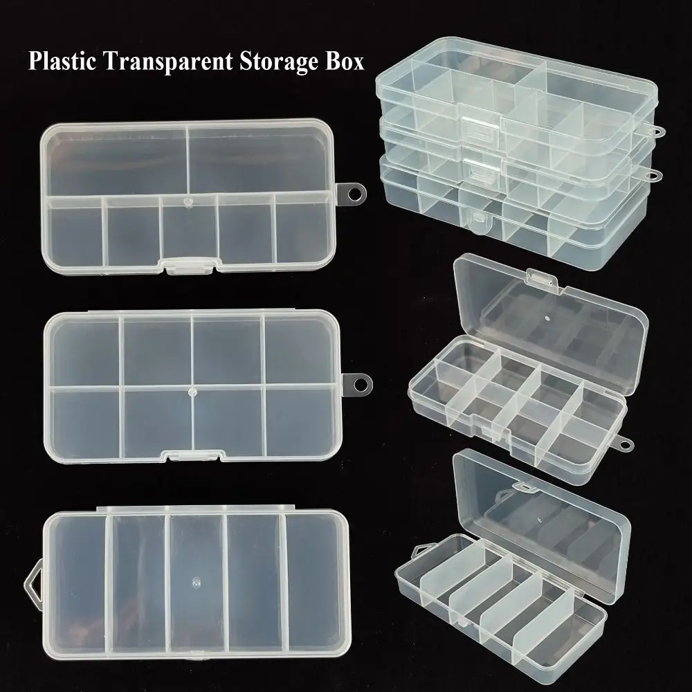 

Plastic Transparent Storage Box Hot Transparent 3 Sizes Sundries Organizer Square Small Items Case Packing Boxes