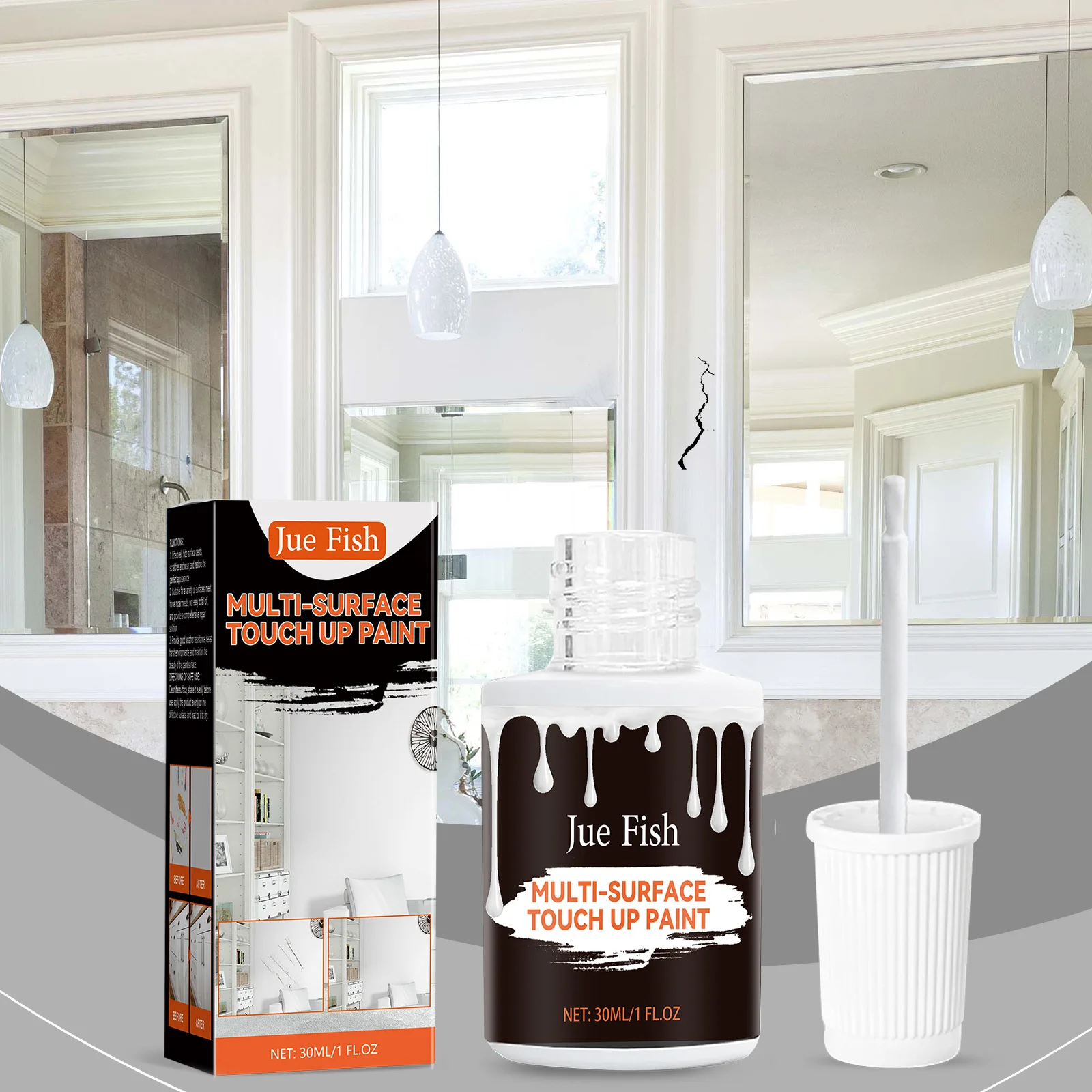 Jue-Fish Multi-Surface Repair Paint Repair Apply waterproof fast paint refurbish Cover multi-purpose paint