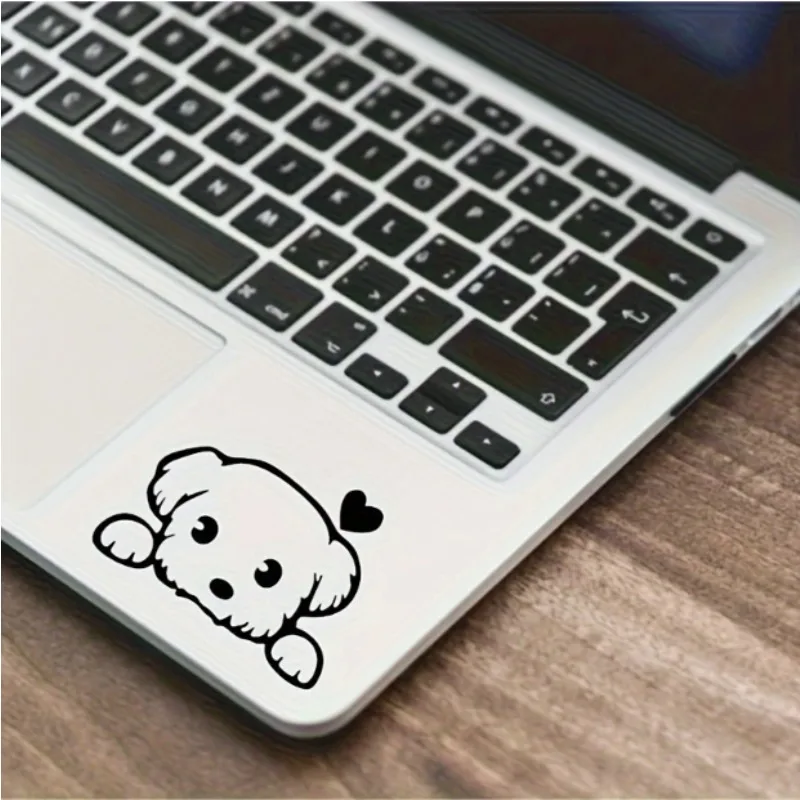 2pcs/Pair Puppy Computer Stickers Cute Dog Stickers Laptop Skins Home Decoration Laptop Accessories