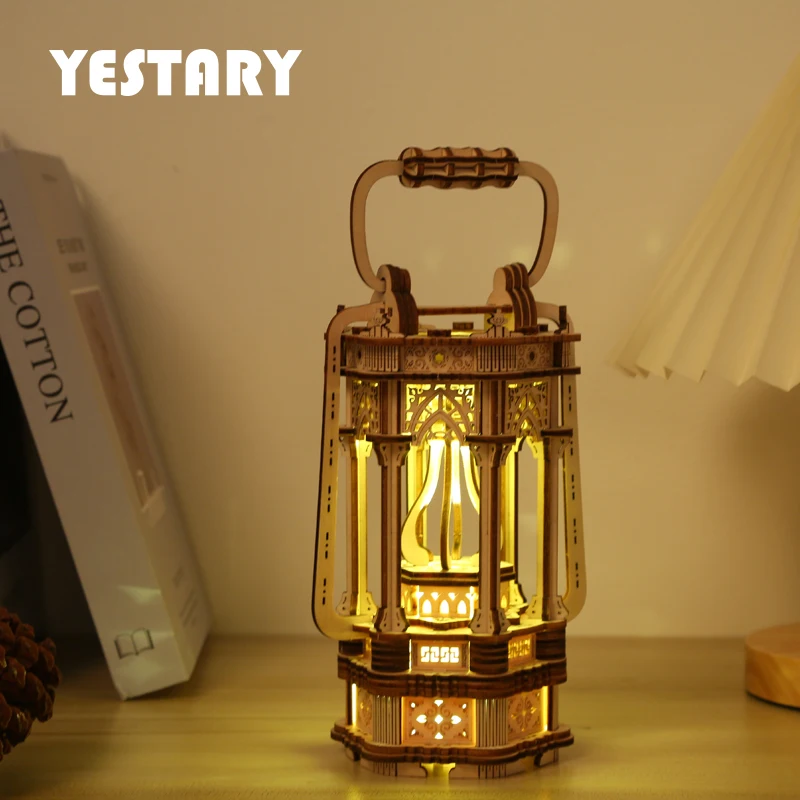 

YESTARY 3D Puzzle DIY Wooden Vintage Oil Lamps With LED Light Building Kit 3D Wooden Puzzle Assembly Toys For Kids Adult Gifts