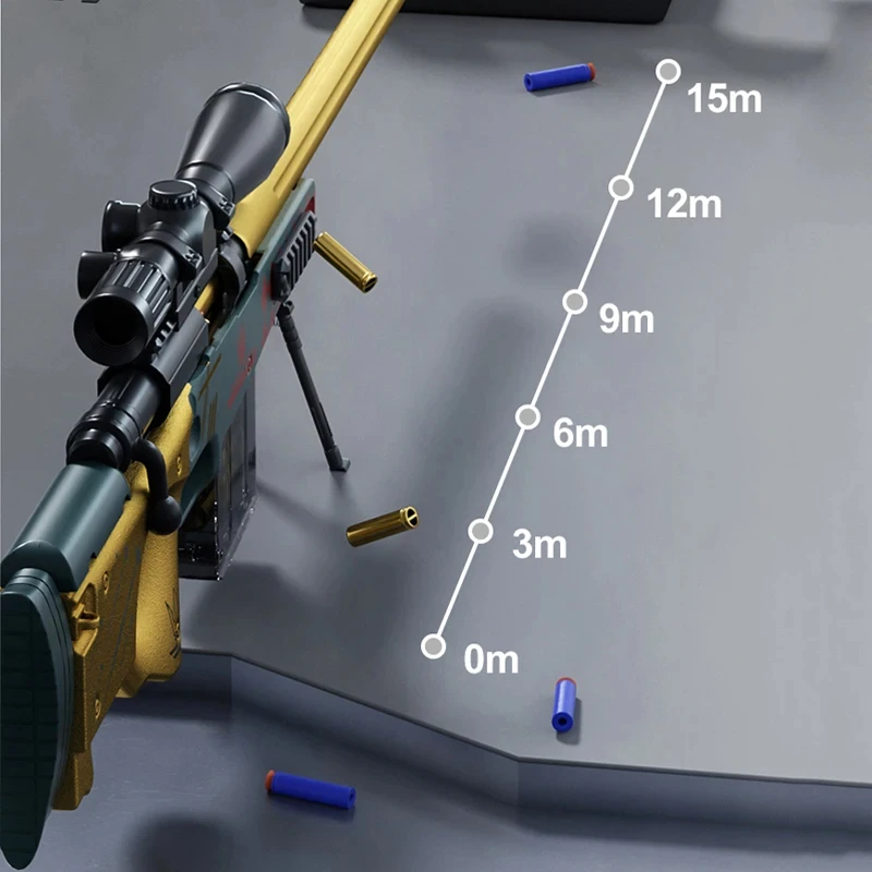 AWM Soft Bullet Gun kar98k toy gun Sniper Gun Model Gun Toys shell eject toy gun Children Aiming Training toys Birthday Gift 6
