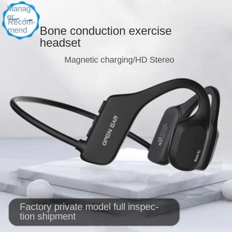Storage Swimming Headset IP68 Waterproof Bone Conduction Headphones Open Ear Wireless Bluetooth 5.2 Ear Hook Earphones Sport