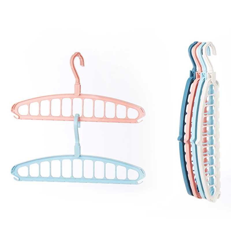 1PC Multi-Functional Rotating Clothes Rack Student Dormitory Home Non-Slip Folding Clothes Rack 11-Hole Clothes Storage Device